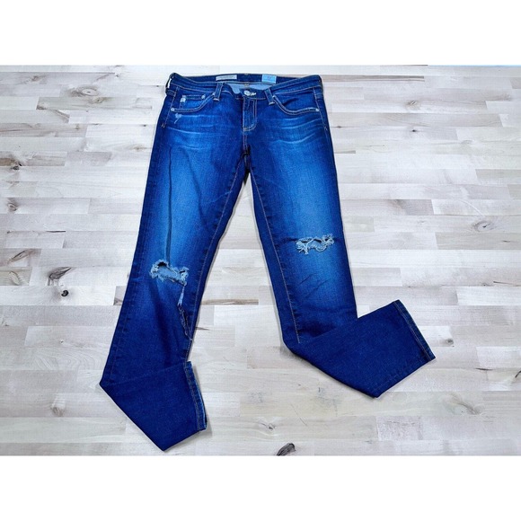 Ag Adriano Goldschmied Denim - Adriano Goldschmied The Legging Super Skinny Ankle DistressedJeans Women Size 27